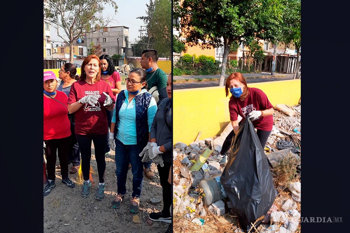 Tatiana Clouthier se suma al #BasuraChallenge en Iztapalapa pese a contingencia ambiental en CdMx