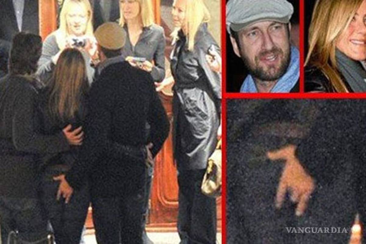 Butler pone más que una mano en el trasero de Jennifer Aniston