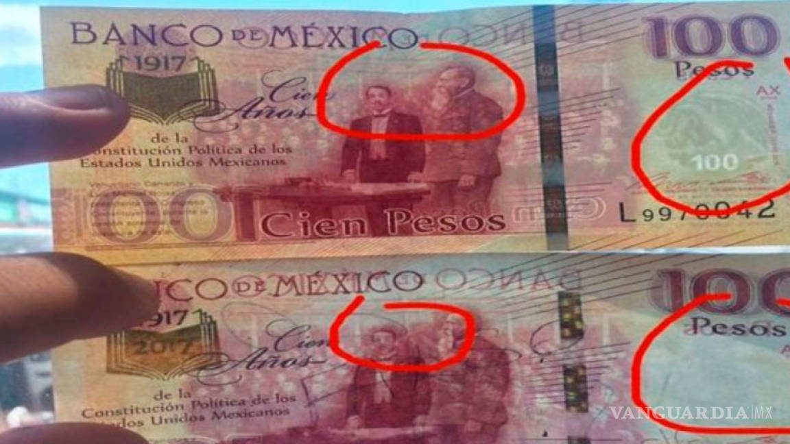 Billetes falsos de 100 pesos aparecen en cajeros y ventanillas, alertan en redes