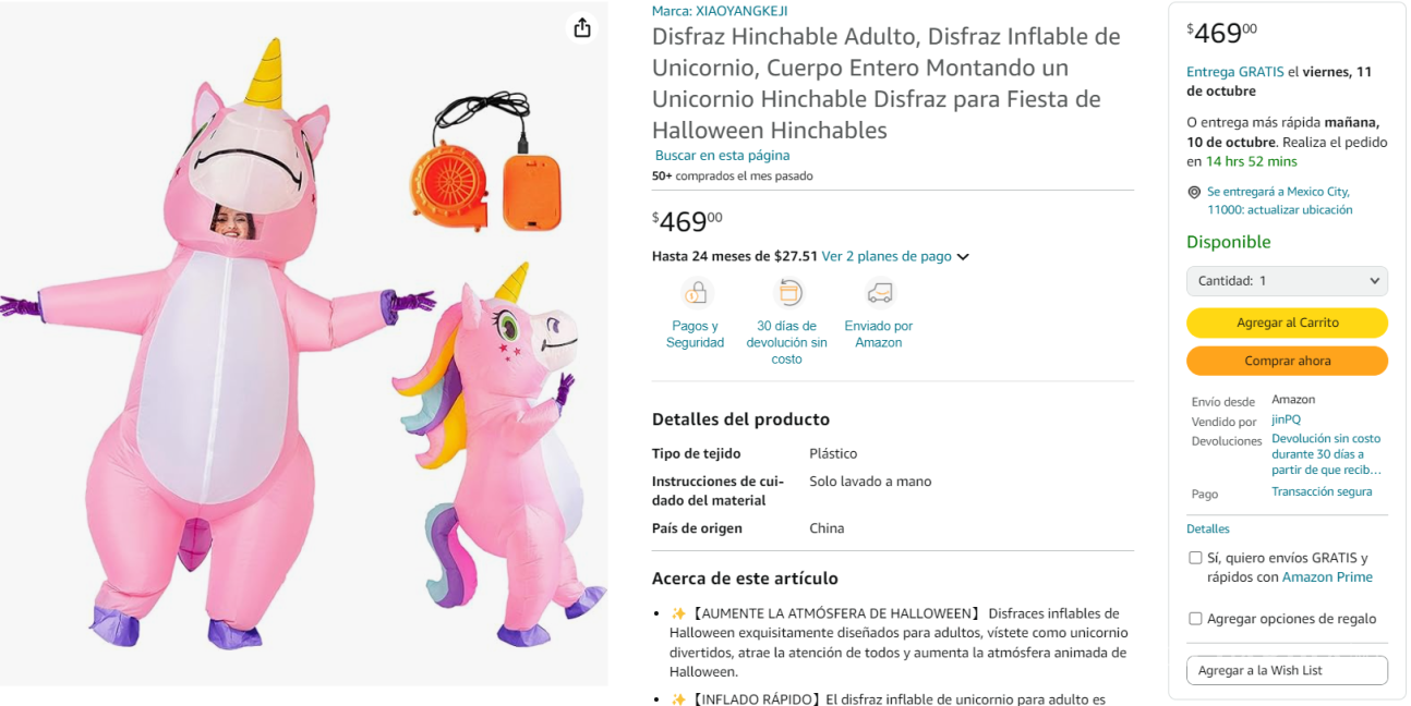 $!Amazon: Estos son los mejores disfraces inflables para Halloween que puedes encontrar