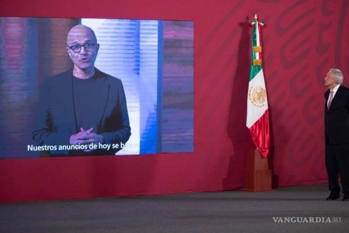 AMLO revela alianza con Microsoft para desarrollo de tecnología