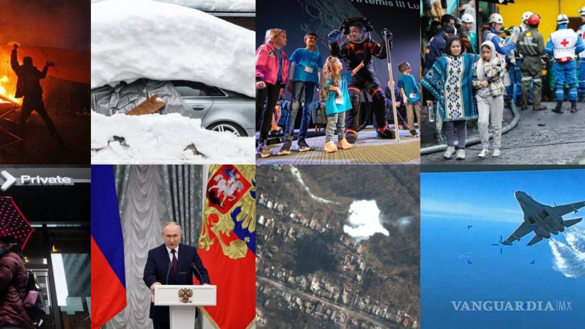 Los temas de la semana en el mundo: Azota nevada a California; violenta protesta en Francia; Putin es imputado por crímenes de guerra