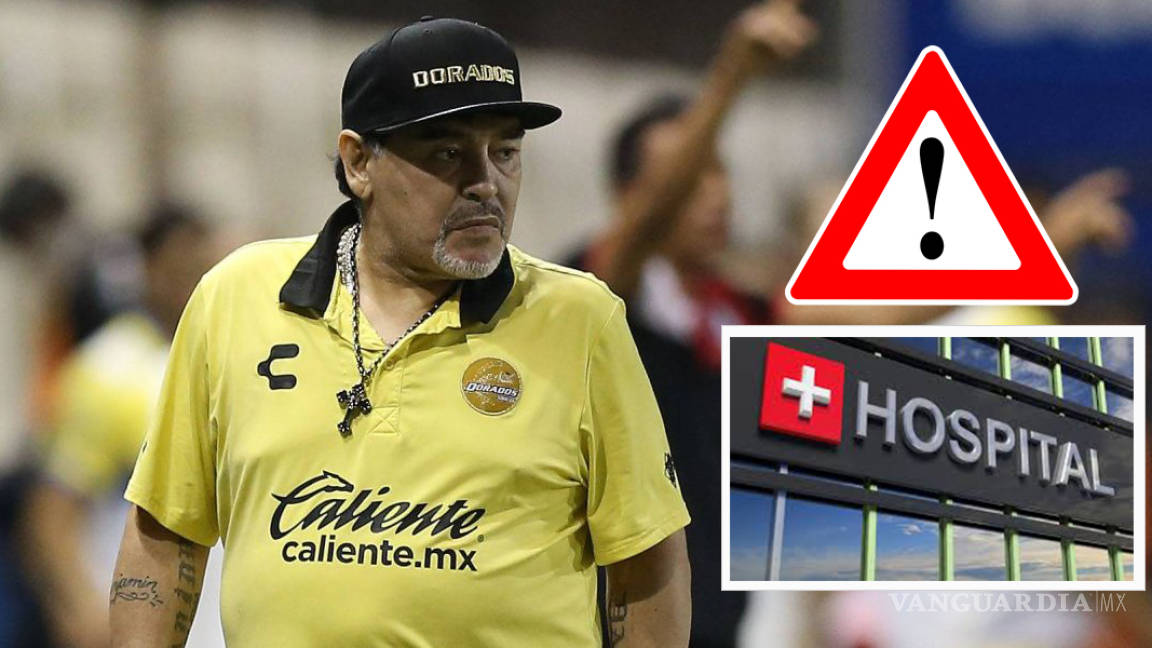 Hospitalizan a Maradona en Argentina por sangrado estomacal; Dorados lo mantiene como DT
