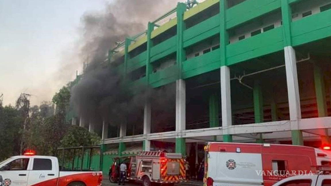 Se incendia Estadio de León