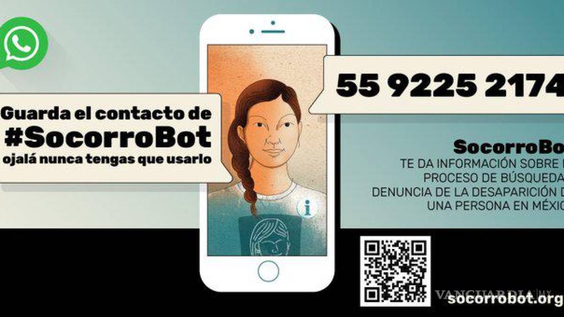 Lanzan “Socorrobot”, app de WhatsApp para facilitar denuncias por desaparición