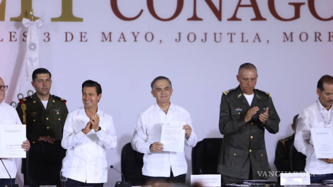Apoyo incondicional, con consenso: Miguel Ángel Mancera a Peña Nieto
