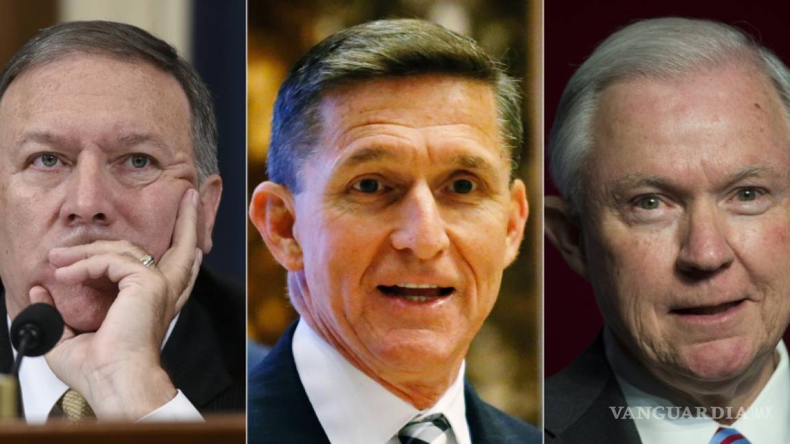 Sessions, Flynn, Pompeo son parte del gabinete de Trump