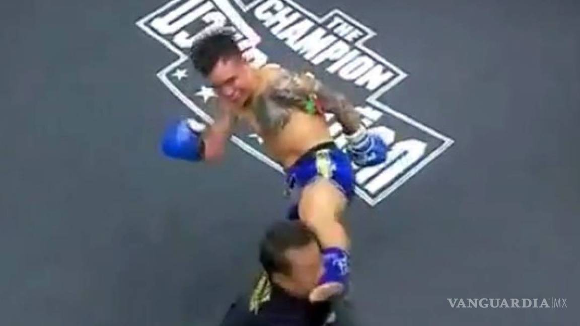La impresionante patada que noqueó al referee en un combate de Muay Thai