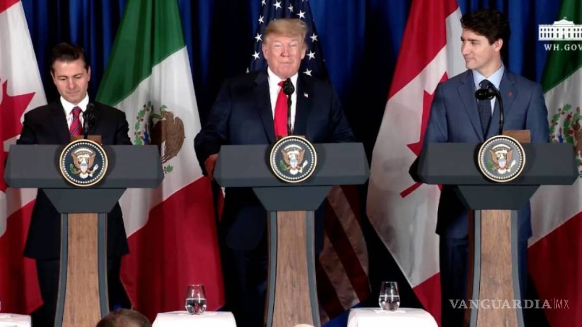 Peña, Trump y Trudeau firman el T-MEC