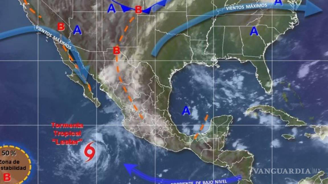 Se forma la tormenta tropical Lester, afecta Península de Baja California