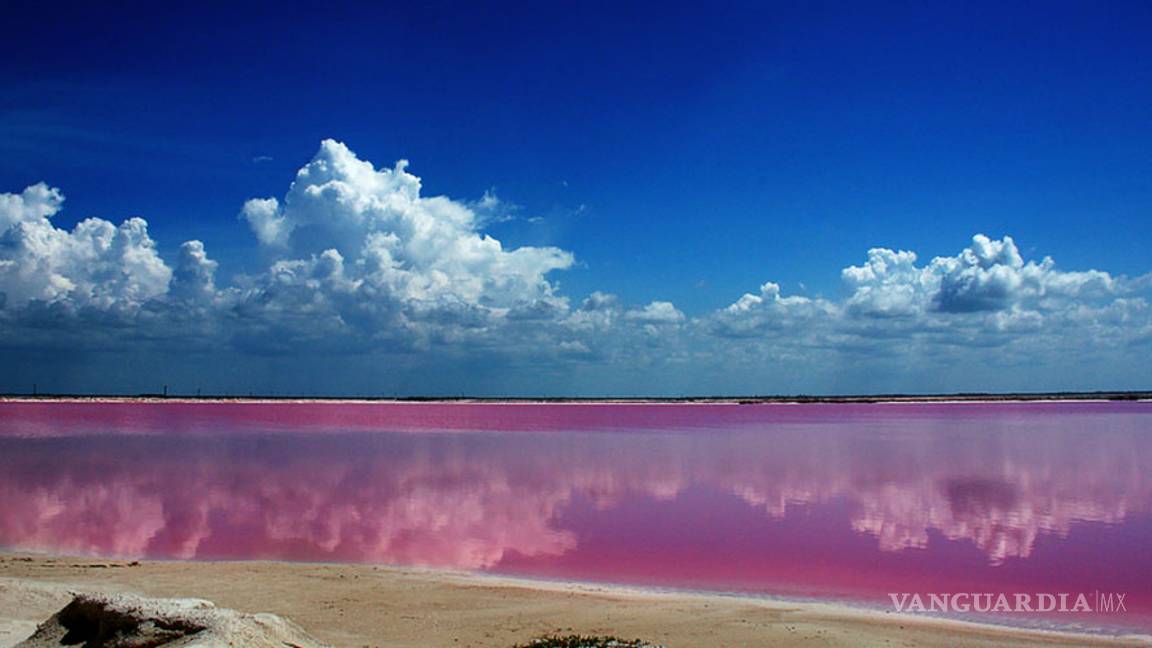 $!La mágica laguna rosa mexicana que sorprende a las redes