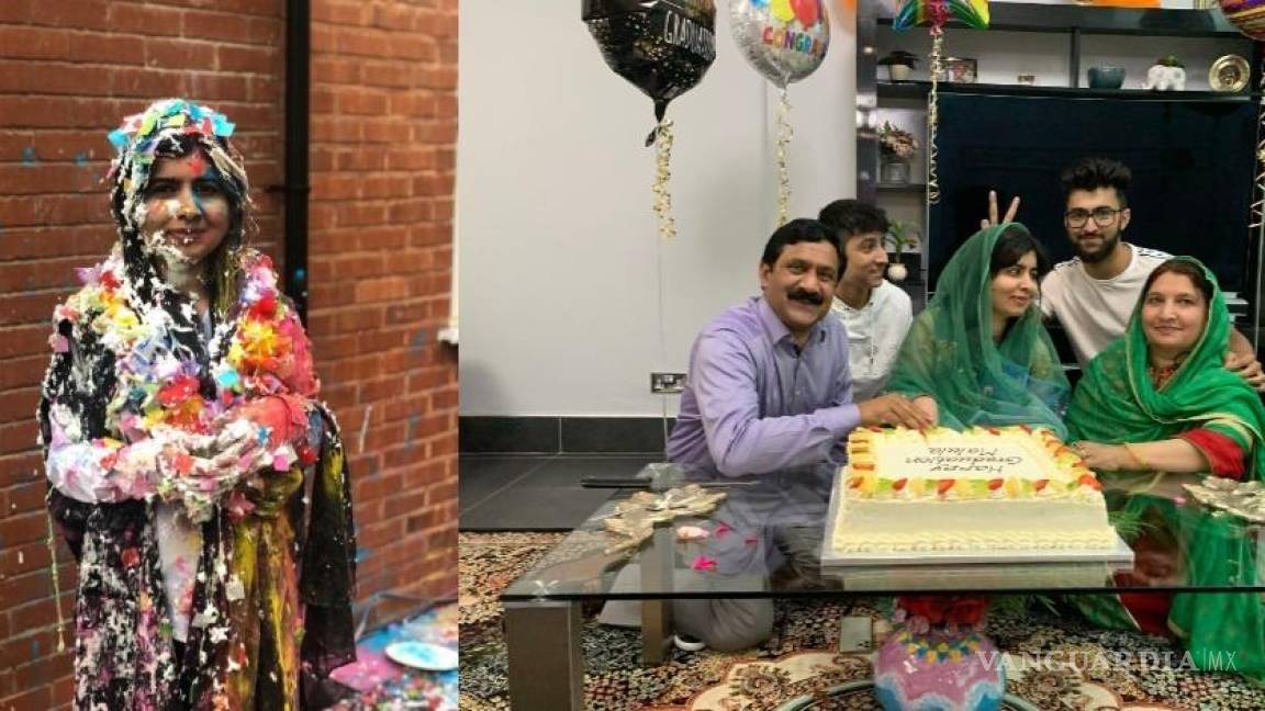Malala Yousafzai se gradúa en Oxford... ¡celebra con espuma y pastel!