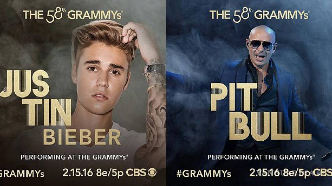 Justin Bieber y Pitbull actuarán en la gala del Grammy