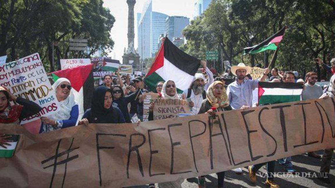 $!Protestan en CDMX contra bombardeos de Israel, exigen que México condene “genocidio”