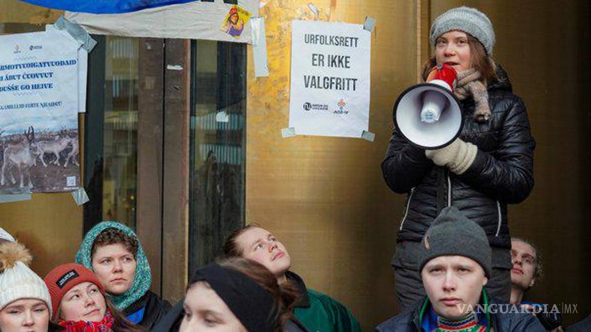 $!Otra vez desalojan a Greta Thunberg, ahora de protestas en Noruega contra parque eólico