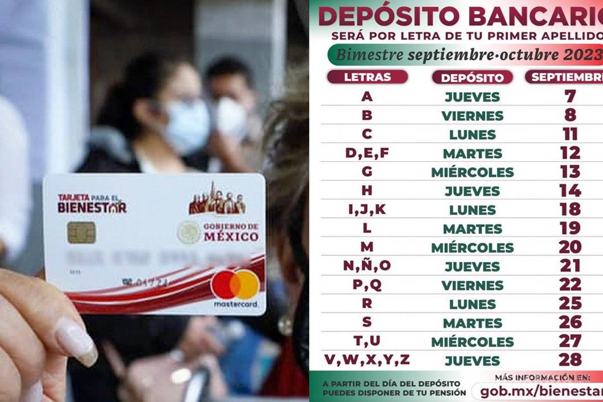 ¡Ya hay fechas para la Pensión del Bienestar!... aquí el calendario oficial para el deposito de septiembre-octubre