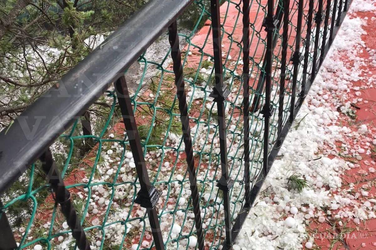 Cae granizo en Sierra Hermosa y ayuda a calmar el fuego
