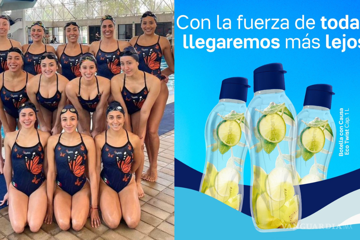 ‘Ninguna nada sola’; Tupperware lanza botella especial para apoyar a la Selección Mexicana de Natación Artística