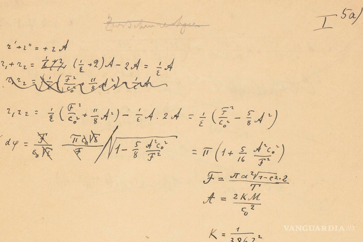 Subastan un manuscrito de Einstein sobre la teoría de la relatividad