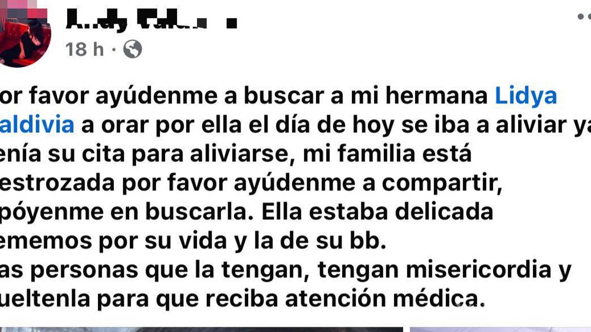 $!Mensajes de auxilio y una fotografía: Desaparece Lidya Valdivia, embarazada de nueve meses, en Puebla