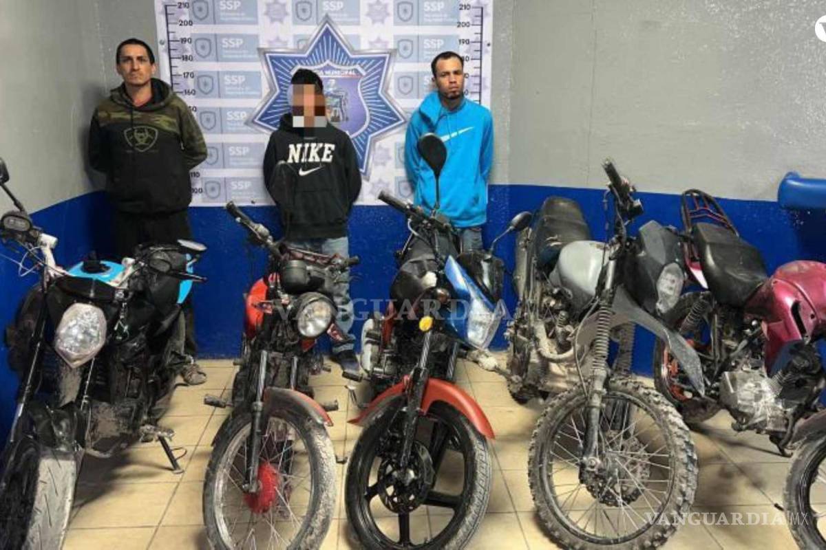 Cae banda de roba motos tras operativo de la Policía de Monclova; aseguran droga y vehículos