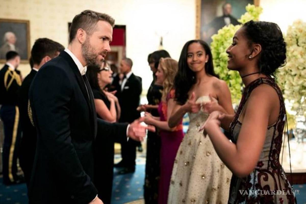 Sasha Obama se pone nerviosa al conversar con Ryan Reynolds