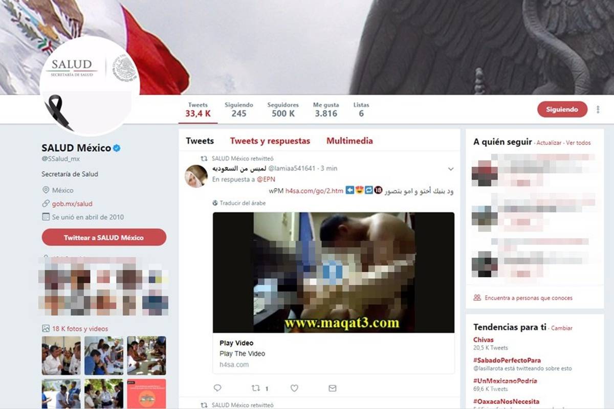 Hackean cuenta de Secretaría de Salud en Twitter