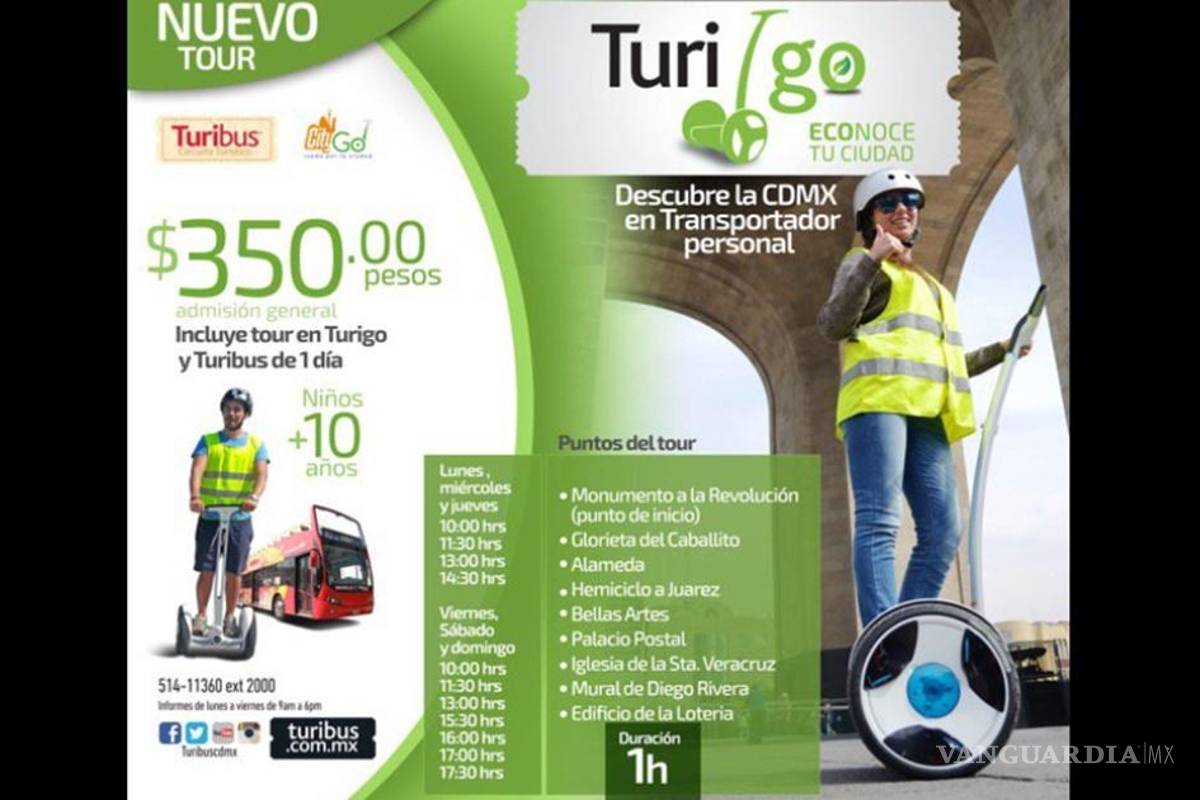 Turigo, nuevo atractivo para visitantes de la CDMX