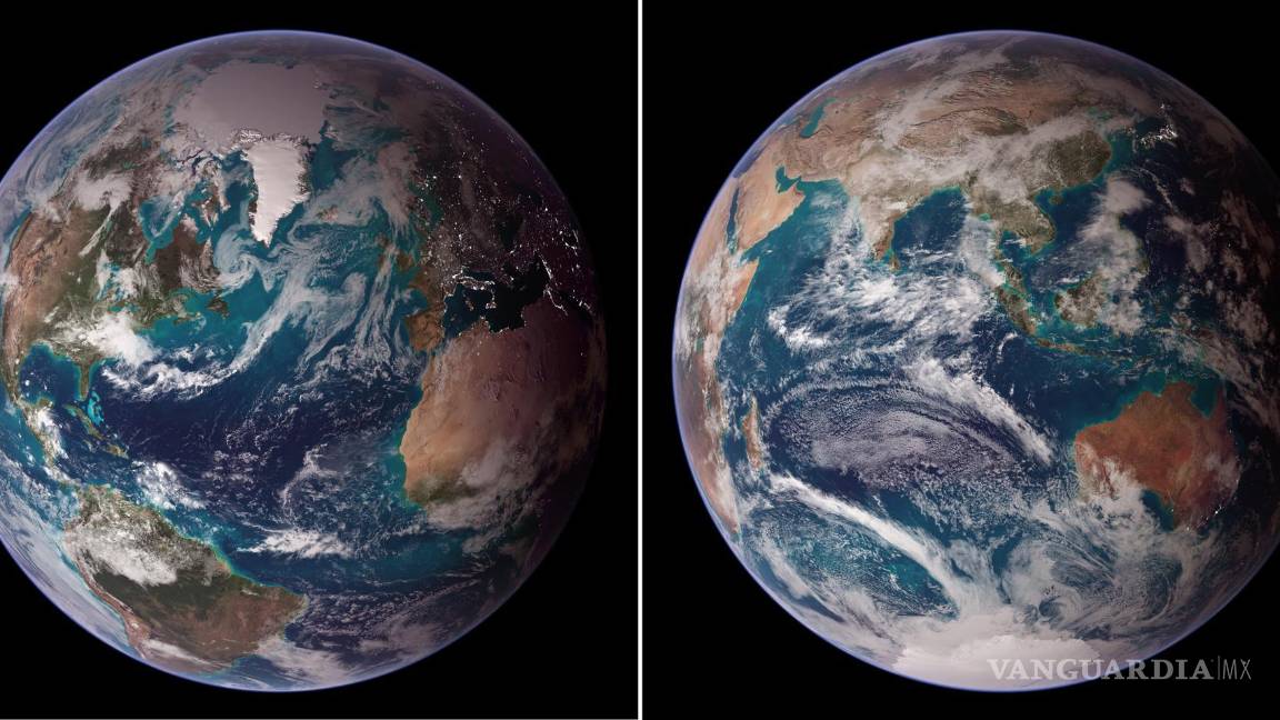 $!Los hemisferios occidental (i) y oriental (d) del globo terráqueo. Una misión sin precedentes, capaz de anticiparse a desastres naturales y de medir la Tierra al milímetro, así describen los expertos de la NASA el satélite NISAR.