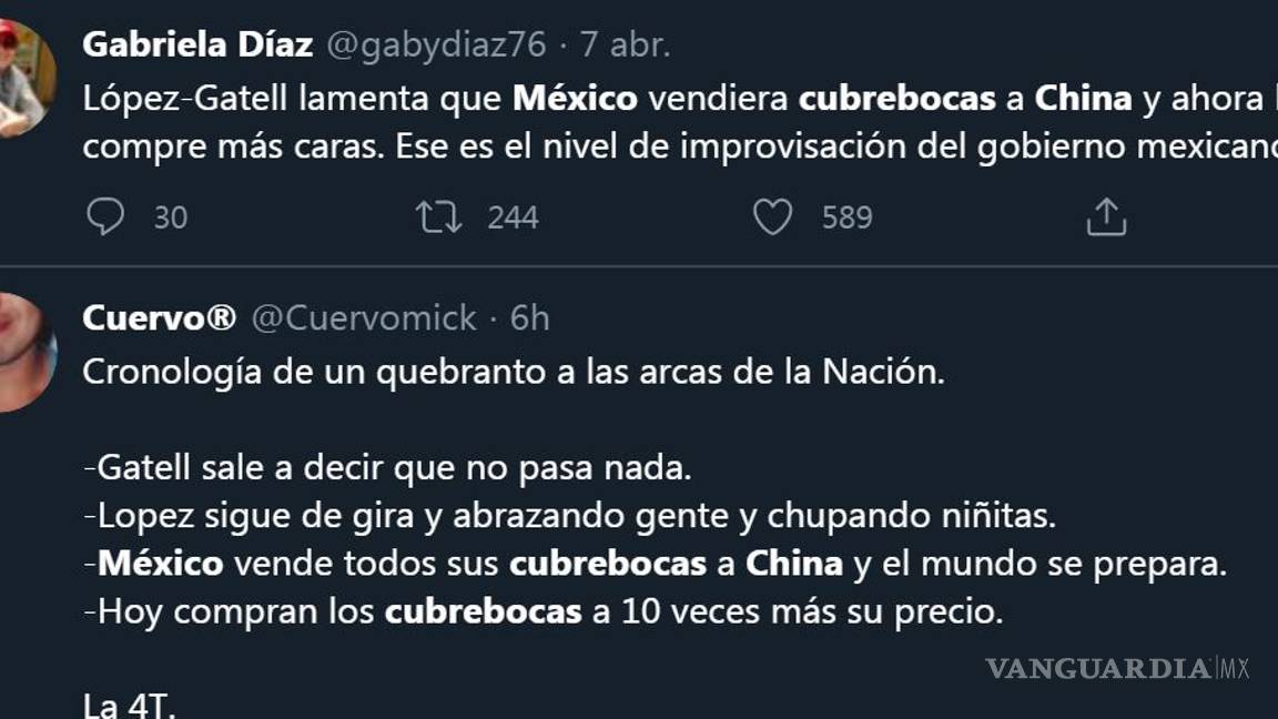$!"¿Debieron parar?", cuestionan en redes tras declaración de López-Gatell sobre venta de cubrebocas a China