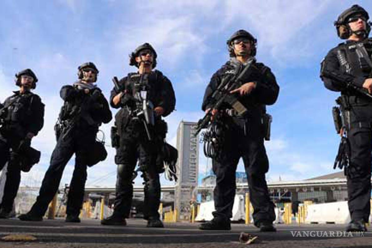 PF apoya simulacro de seguridad de EU en la frontera; se usaron gas lacrimógeno y explosivos