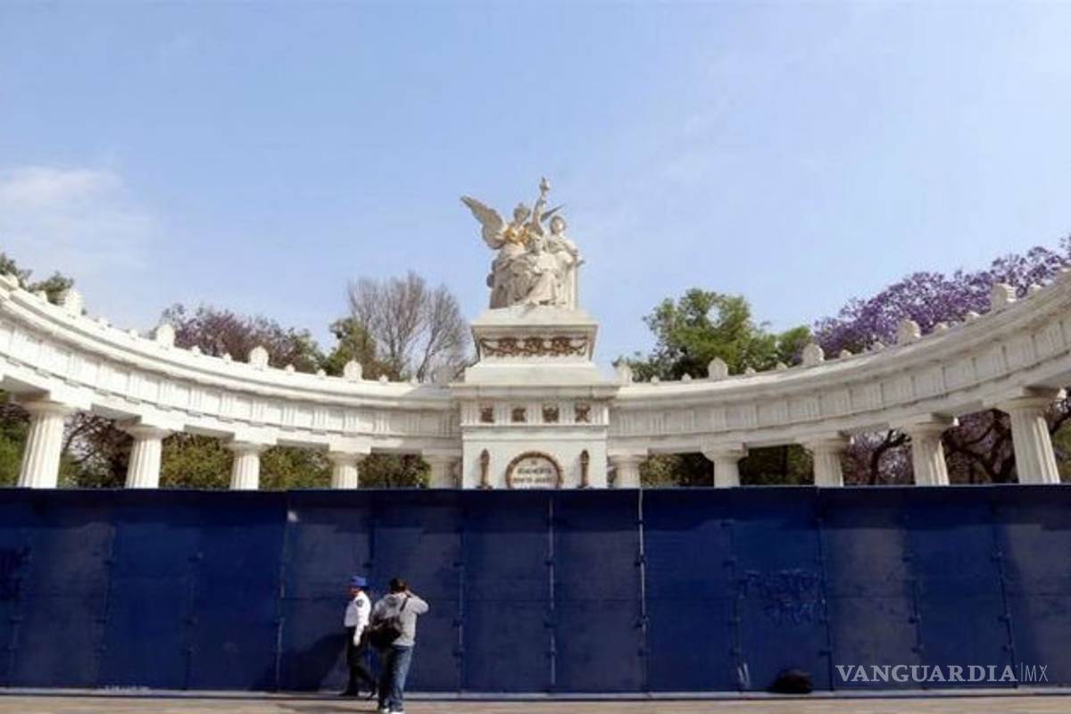 Protegen monumentos por marcha del Día de la mujer