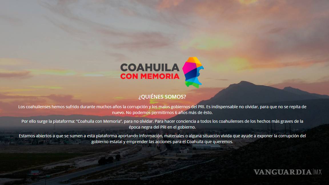 $!Presentan "Coahuila con memoria", plataforma para denunciar actos de corrupción