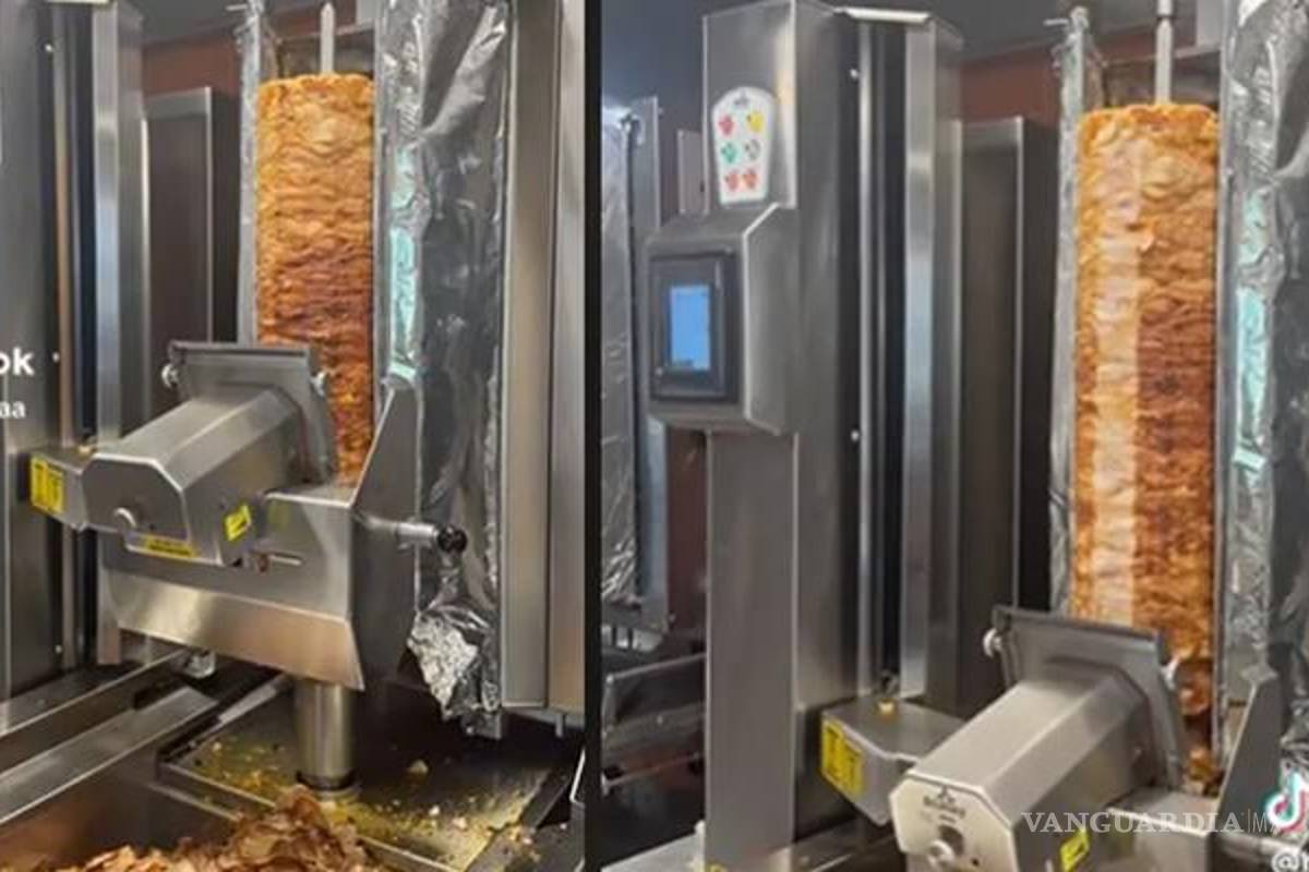 ¿Adiós a los taqueros?... crean máquina que corta el trompo de pastor; causa indignación