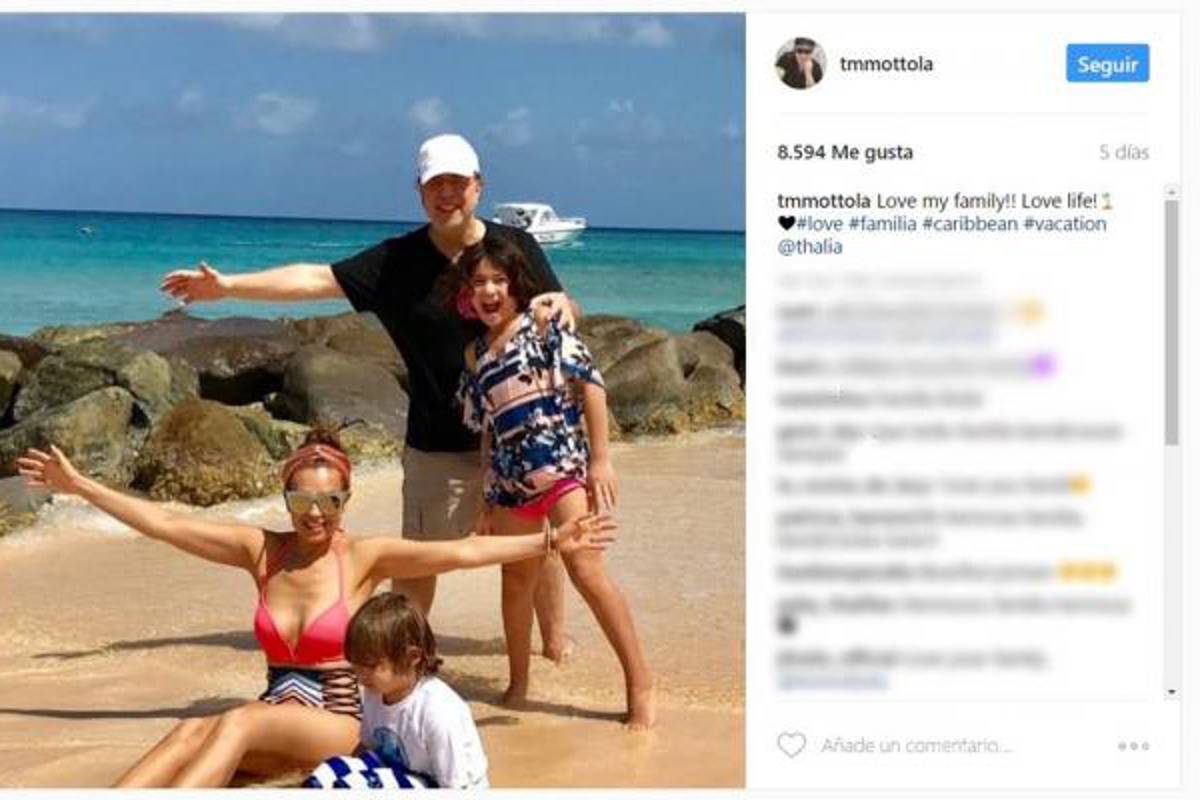 Tommy Mottola muestra el rostro de sus hijos con Thalía