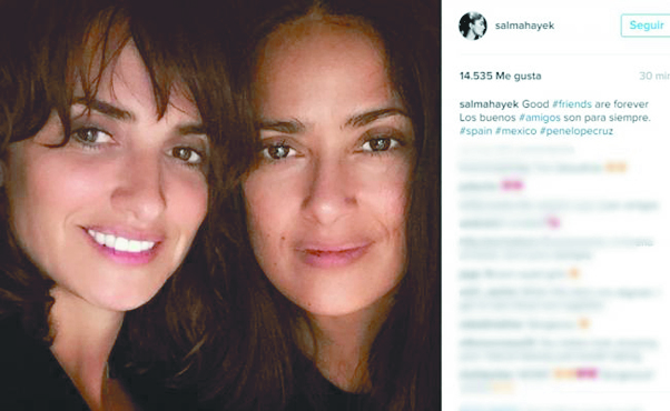 Salma Hayek presume su amistad con Penélope Cruz