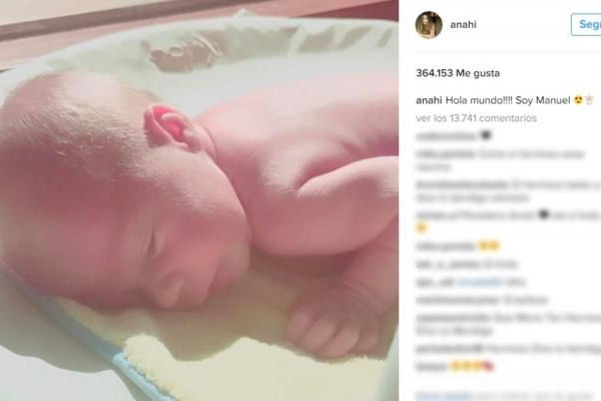 Anahí se pone a los pies de su hijo