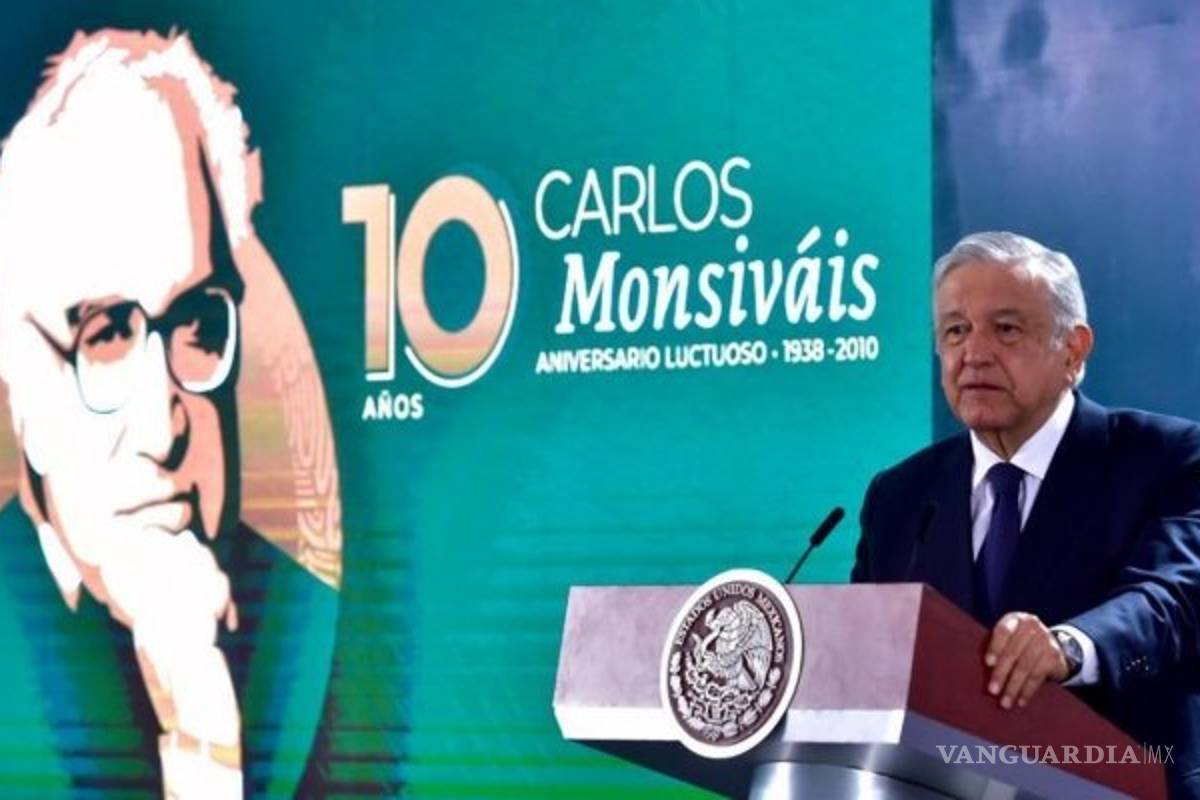 AMLO recuerda a Carlos Monsiváis; anuncia programa conmemorativos