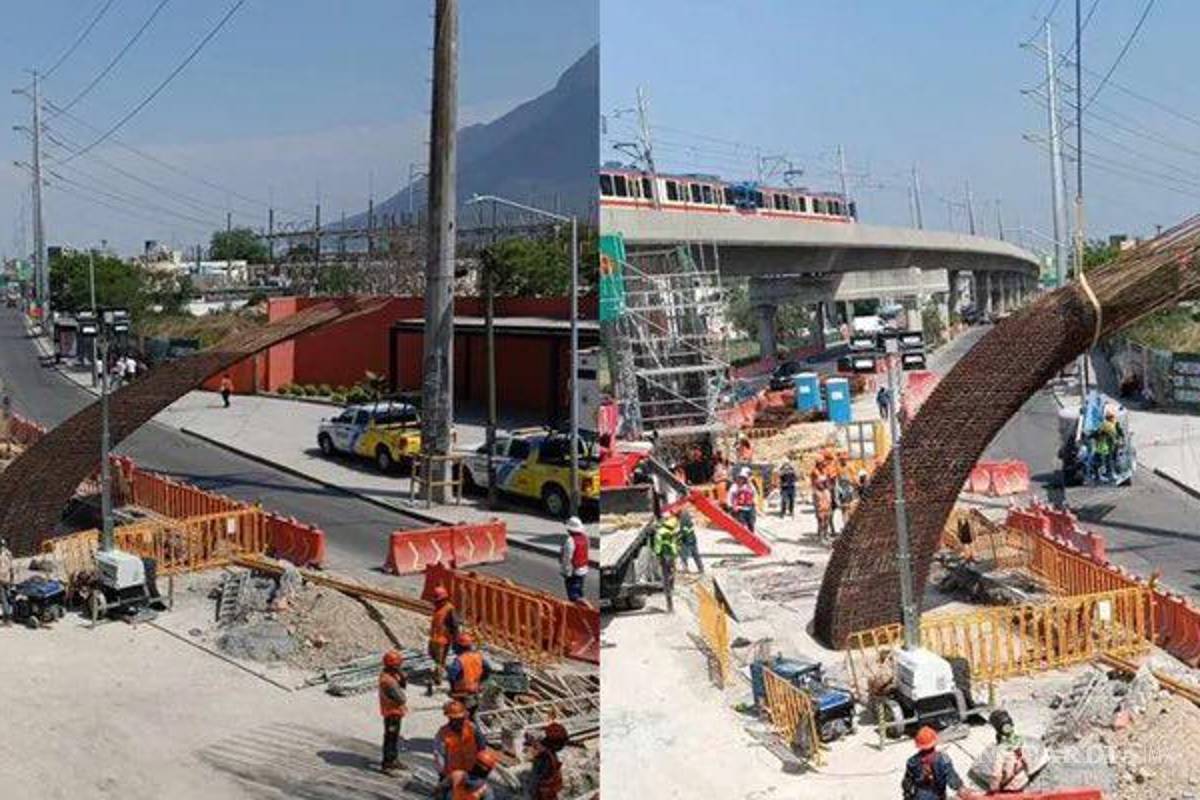 Colapsa armado de varillas de la Línea 6 del Metro de Monterrey, Nuevo León