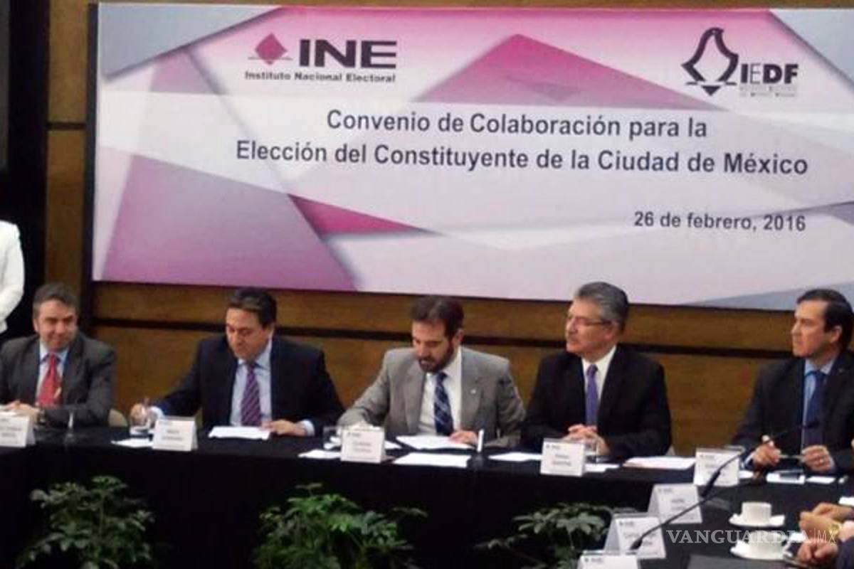 INE y el IEDF firman convenio para elección del Constituyente
