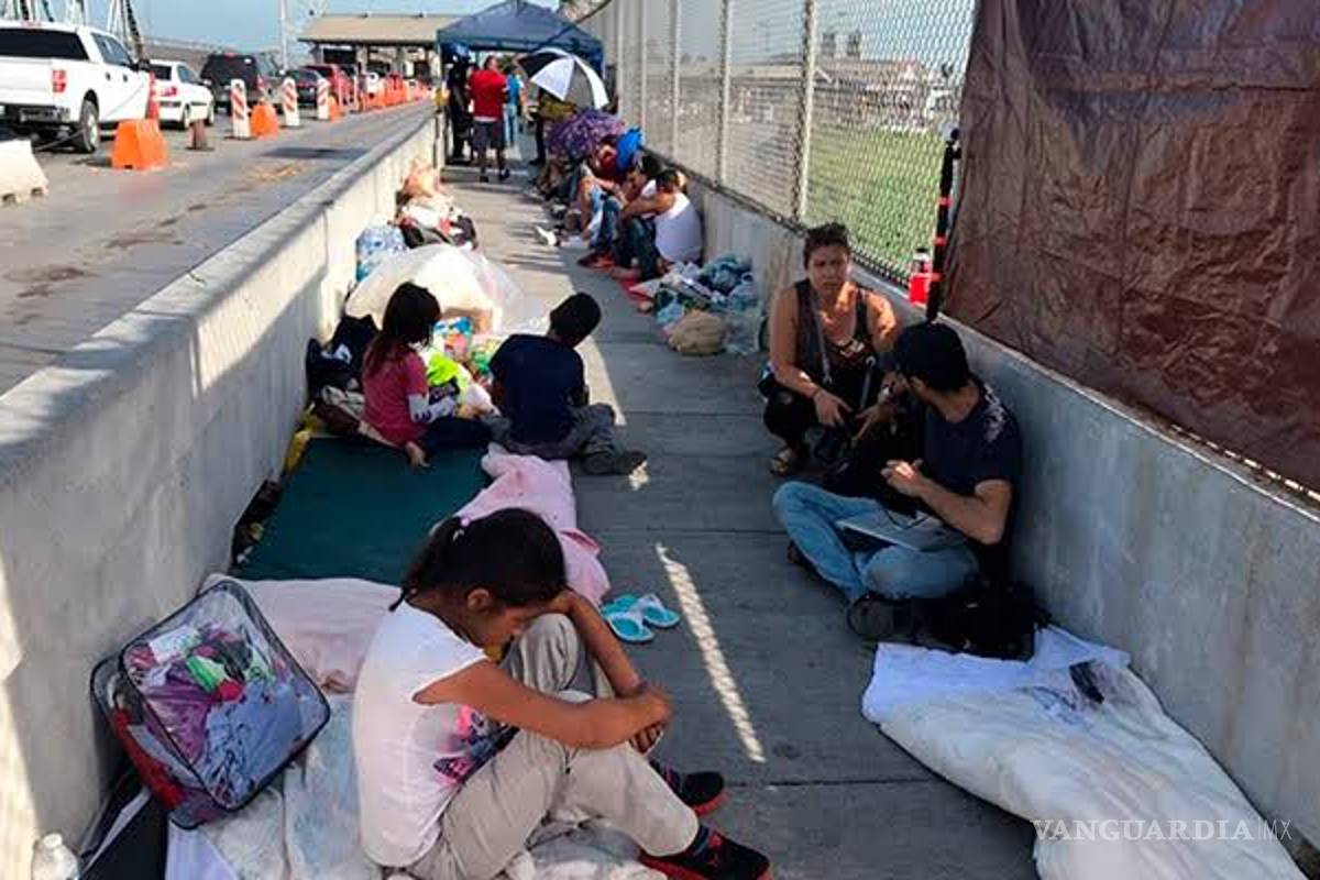 Cientos de migrantes viven en puente Internacional de Matamoros