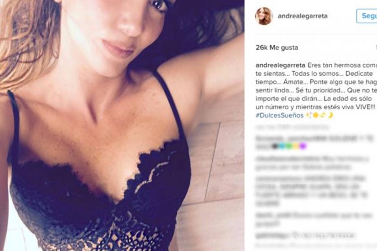 Andrea Legarreta comparte foto en lencería