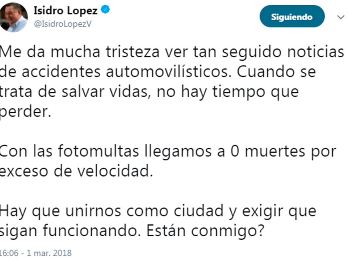 $!Exige Isidro López que regresen las fotomultas a Saltillo tras percance mortal