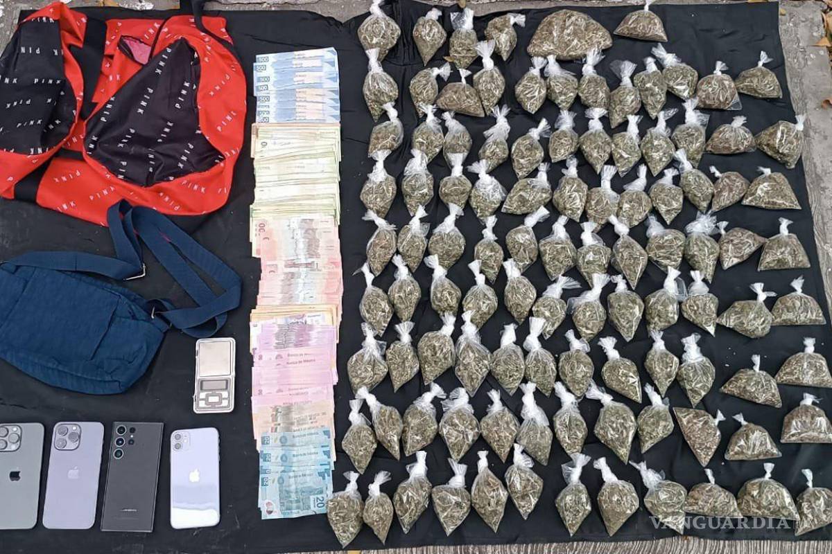 Detiene Fuerza Civil a 4 con drogas y dinero en efectivo en Monterrey