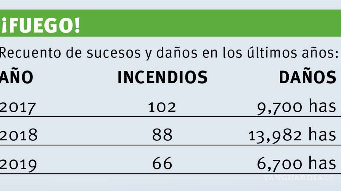 $!Coahuila, el segundo Estado con más daños por incendios forestales en México