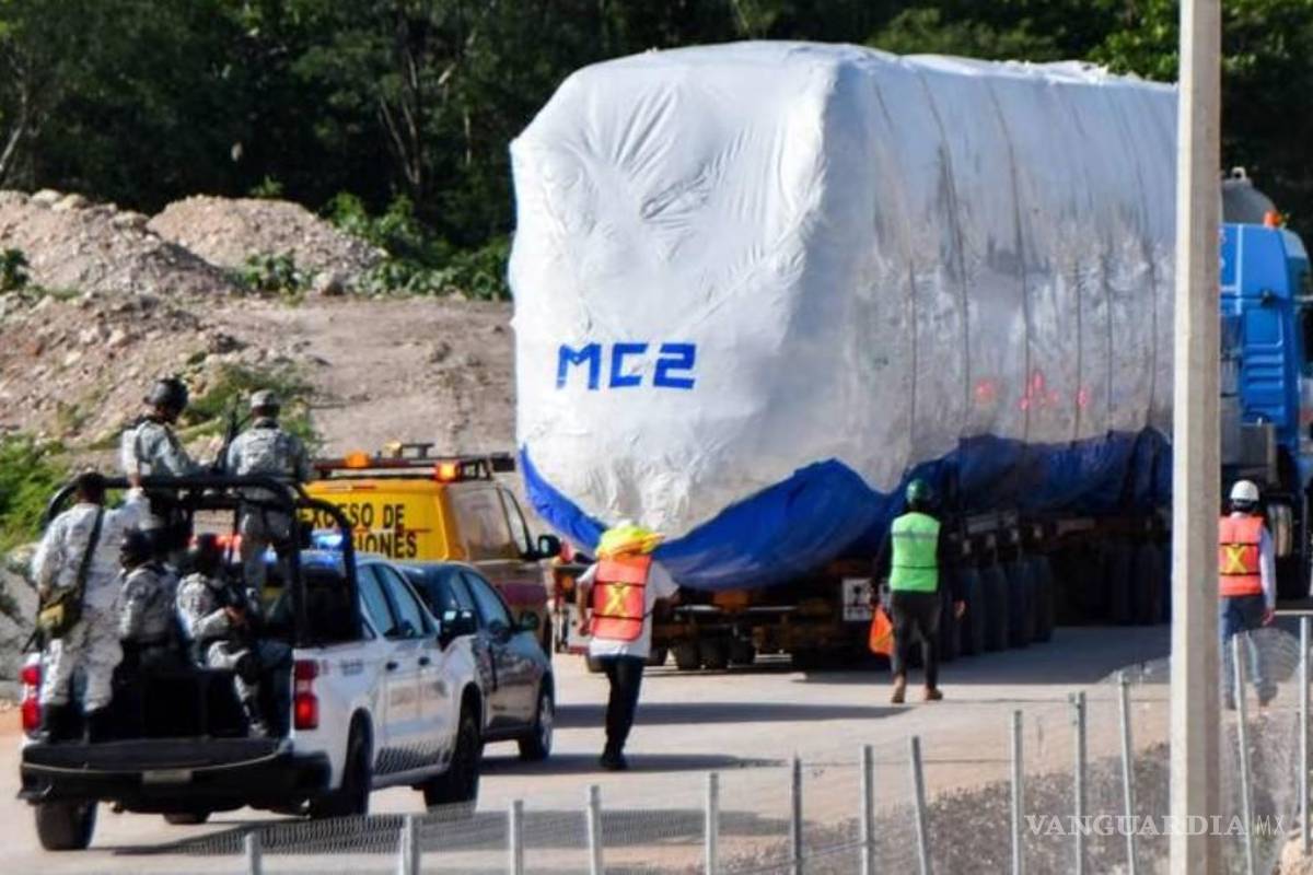 Arriba a Cancún el primer vagón del Tren Maya