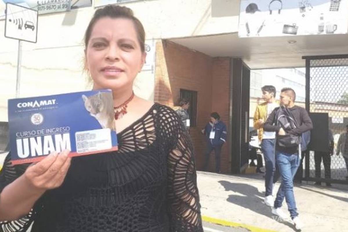 Madre de familia de 47 años presentó su examen para entrar a la UNAM... “nunca es tarde para regresar a estudiar”