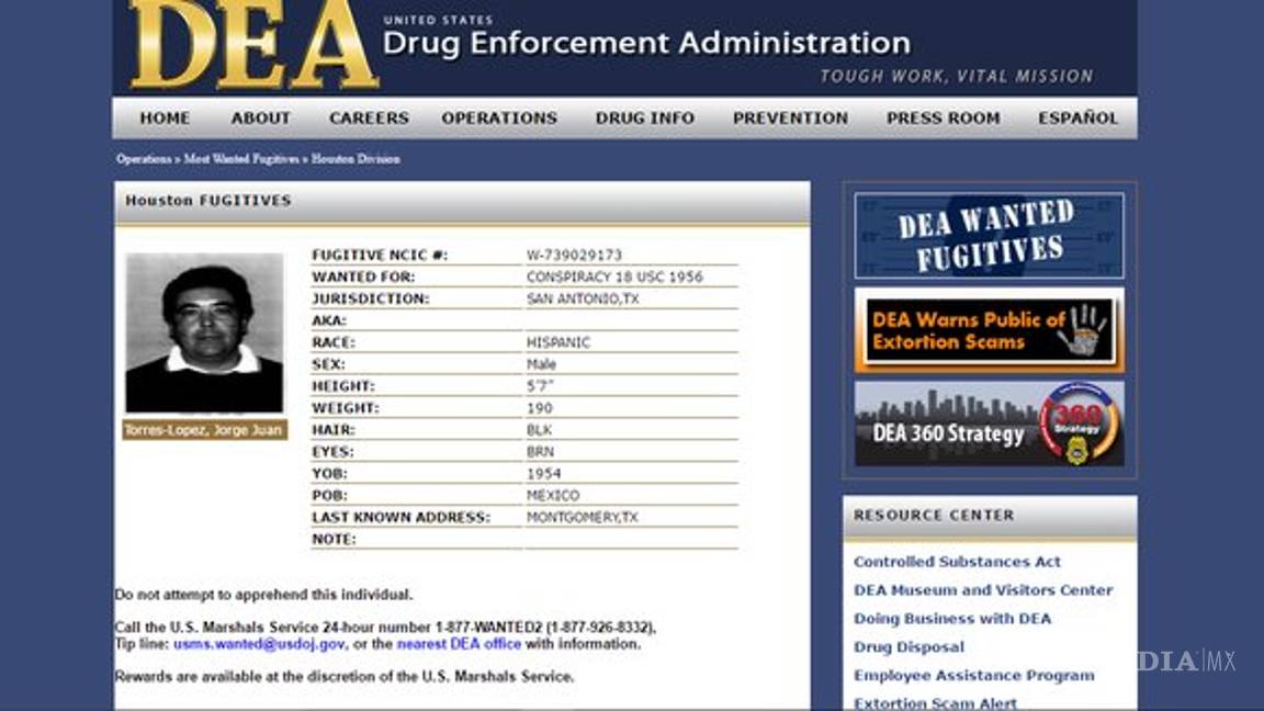 $!Jorge Torres entre los exgobernadores prófugos 'más buscados', pero no han fijado una recompensa por su captura