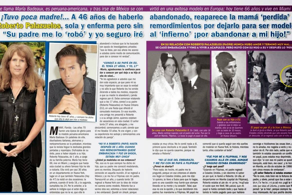 $!"El abandono de mi mamá me hizo adicto a las drogas”: Roberto Palazuelos