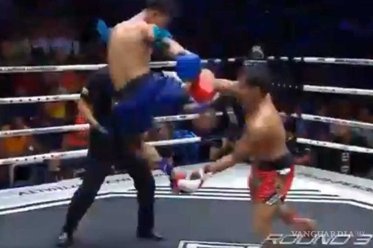 La sorprendente patada que noqueó a un peleador en el Muay Thai